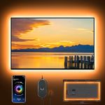 Mexllex LED TV Backlights USB Powered for 32 Inch-60 Inch TV, Color Changing LED Strip Lights with Remote and APP Control, Mirror,PC, Sync to Music, Bias Lighting, RGB LED Strip for Android iOS