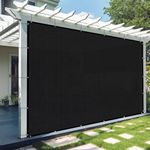 BELLE DURA 90% Black Shade Cloth 6 X 12 FT Sun Shade Fabric for Outdoor Patio Garden Pergola Replacement Shade Cover Canopy