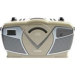 Sylvania SRCD212-CREAM Retro-Style Portable CD Radio Boom Box (Crème)