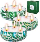 Citronella Candles Outdoors Large, 3 x 400g Garden Citronella Candle 3 Wick Smokeless 240hrs Long Burn Time for Garden BBQ Camping Patio Outdoors Indoors 100% Natural Soy Wax