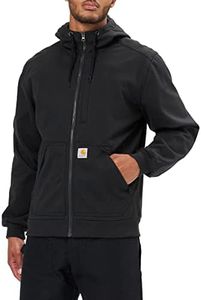 Carhartt Sudadera Wind Fighter, Full-Zip, Relaxed Fit, tejido de grosor medio Para Hombre, Negro, XXL