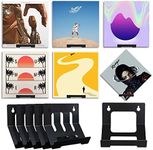 MyLifeUNIT Vinyl Record Wall Mount, 6 Pack Metal Record Holder for Albums Display (Black)