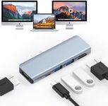 HARIBOL USB C to Dual HDMI Adapter for MacBook Pro/Air, 5-in-2 4K@60Hz Triple Display USB C Hub for MacBook with 4K HDMI, PD 100W, USB 2.0 Compatible with MacBook Pro 2016-2023, MacBook Air 2018-2023