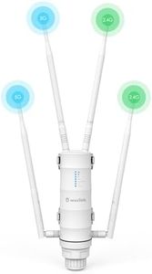 WAVLINK AC1200 Outdoor Weatherproof WiFi Extender/Wireless Access Point/Mesh with Passive POE,High Power Dual Band 2.4+5G Repeater,Gigabit Port, No WiFi Dead Zones for Working from Home