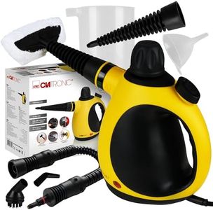 Clatronic® Dampfreiniger | entfernt Fett, Schmutz, Verunreinigungen | für Auto, Küche, Bad, Polster | chemiefrei | Steam Cleaner | 360° Dampfdüse | Handgerät mit 5 m Kabel & Zubehör | DR 3653