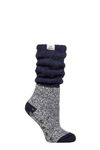 HEAT HOLDERS Ladies Lounge Cosy Slouch Socks Pack of 1 (Hydra Navy/Ivory, 4-8)