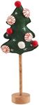 Mud Pie Med Felt Pom Tree Table SITTERS, Dark Green