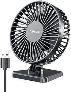 Gaiatop USB Desk Fan, Small But Powerful, Portable Quiet 3 Speeds Wind Desktop Personal Fan, Adjustment Mini Fan for Better Cooling, Home Office Car Indoor Outdoor (Black)