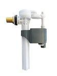 PlumbEZ WRAS Side Entry Toilet Fill Valve with 1/2" Brass Threads, Cistern Fill Valve with Air Gap Design & Adjustable Float. Side Entry Toilet Float with Compact Design for High & Low Pressure