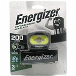 Pro Energizer LED Head Torch Light | USB Rechargeable | True 200 Lumens, 3 Light Modes & Adjustable Headband | Ideal for Breakdowns, DIY, Camping, Sports etc