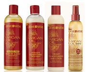 Crème Of Nature Argan Oil from Morocco (4 SET BUNDLE) - Shampoo + Conditioner + Leave-in Conditioner + Oil Moisturizing Hair Lotion