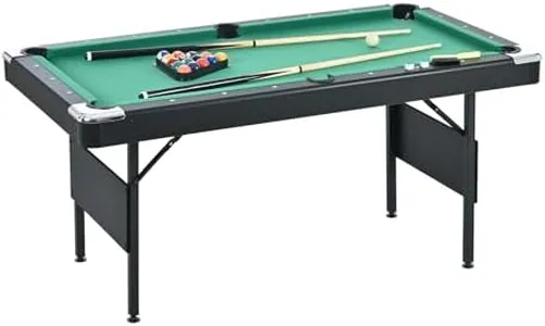 5.5 Foot Mini Pool Table with Accessories Foldable Pool Table, Portable Pool Table, Billiard Table,Indoor Multi Game Tables for Game Room, Family Game Night
