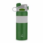 FLAIR Onyx Vacuum Insulated Stainless Steel Sports Aqua Water Bottle - 800 ML, Green Color, Thermal Bottle, Leak Proof, Drinking Bottle for Office, Home, Kitchen, Hiking, Treking