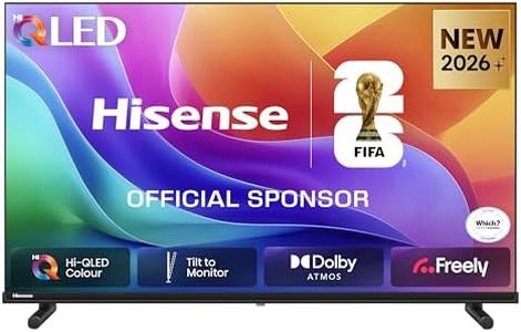 Hisense 40" 40A5STUK Hi-QLED Full HD Smart TV with Freely, Netflix, Disney+ and YouTube - Hi-QLED Colour, Dolby Atmos, Tilt to Monitor, FHD Resolution, Noise Reduction, High Contrast, Game Mode
