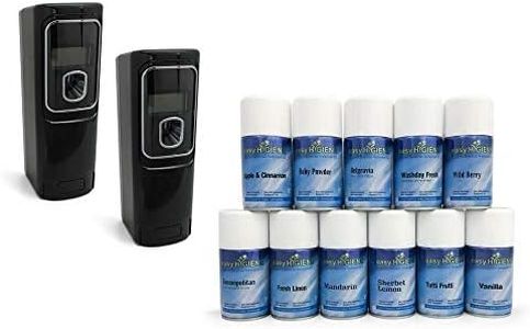 easy HYGIENE 2 EXEC LCD BLACK +12 Automatic Air Freshener Dispenser Perfume Auto Wall Mounted