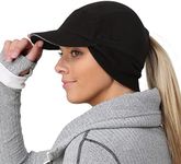 TrailHeads Women's Trailblazer Adventure Ponytail Cap, Black, One Size