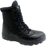 sole london MENS ARMY COMBAT MILITARY HIKING ANKLE LACE UP SECURITY WORK POLICE BOOTS