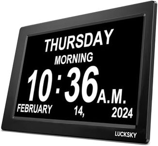 Digital Clock Large Display - 19 Alarm Clocks and Medical Reminders, 3 Display Modes with Large Font Numbers, 10-Level Dimming Display, Designed for Elderly, Dementia, and Visual Impairment