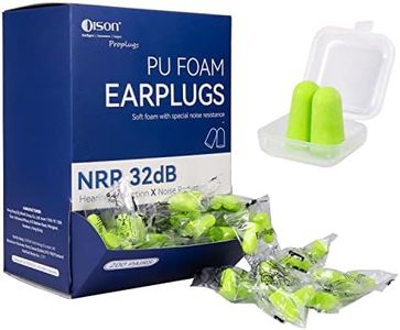 DISON 200 Pairs Ear Plugs for Sleeping Noise Cancelling, 32dB Hearing Protection Foam Earplugs for Shooting Travel Concert.…