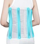 Solmyr Back Brace Lumbar Support, Abdominal Binder Lower Waist Support Belt, Back Support Belt Compression Wrap, Adjustable Breathable Waist Straps for Women Men Lower Back Pain Relief(M)