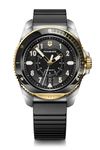 Victorinox Men’s Watch Journey 1884 Ø 43 mm, Swiss Made, Analogue Quartz, Water-Resistant up to 200 m, Rubber Strap, Black