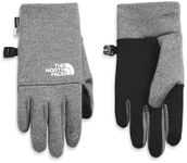 THE NORTH FACE Kids' Recycled Etip Glove | Touchscreen Compatible, Silicone Gripper Dots, Stretchy Fleece Lining, TNF Medium Grey Heather, Small