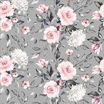 WallDaddy Wallpaper Self Adhesive Rose & Grey Design 74 Size (300x40) CM for Bedroom/Livingroom/Bathroom/Kitchen/Kidsroom/Office/Doors/Wall etc.