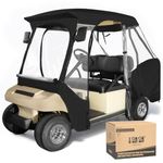 10L0L Golf Cart 4 Passenger Enclosure for Club Car DS, 4-Sided Clear Window Rain Cover All Weather Waterproof Windproof Snowproof