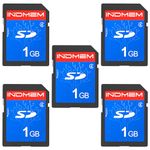 INDMEM SD Card 1GB (5 Pack)- Class 4 Flash Memory Card MLC Stanard Secure Digital Cards Camera Cards