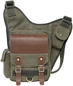 KAUKKO Sac à Bandoulière Hommes Sac de Poitrine (Vert JNL-SG-08)