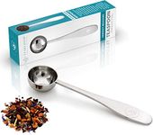 Teabloom Perfect Measure Loose Leaf Tea Spoon - Brushed Stainless Steel Tea Spoon