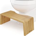 Squatty Potty Oslo Folding Bamboo Bathroom Toilet Stool, 17.78cm Height, Brown