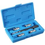 DAYUAN 5pc Diesel Injector Seat Cutter Set Compatible with Delphi Bosch Bmw Merc CRD PSA Ford Fiat