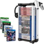 ASFSKY Game Storage Tower Universal Video Game Storage for 24 Games Storage ABS Stand Compatible with PS5 PS4 Xbox Nintendo Switch Games Gamer Gifts (23)