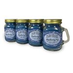 Our Own Candle Company Blueberry Pie Scented Mini Mason Jar Candle, 3.5 Ounce (4 Pack)