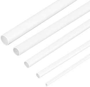 OLYCRAFT 25Pcs 5 Sizes ABS Plastic Round Tubes 9.8 Inch Length White ABS Plastic Round Tube Hollow Round Tube Round Hollow Bar for DIY Sand Table Architectural Model Making