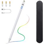 TiMOVO Stylus Pen for iPad Pencil for iPad 10th/9th/8th/7th/6th Gen, 20Hrs Work Palm Rejection Apple Pen for 2018-2024 iPad Pro, iPad Air, iPad Mini High Precise iPad Pencil 1st Gen, White