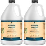 3% Hydrogen Peroxide Solution - 2 Gallons (Just Food-Grade H2O2 & Water!) - Ecofriendly Natural Cleaning Solution for Kitchen, Bath, Laundry, and More - HDPE Jug with Child-Safe Cap Made in USA