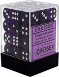 DND Dice Set-Chessex D&D Dice-12mm Translucent Purple and White Plastic Polyhedral Dice Set-Dungeons and Dragons Dice Includes 36 Dice – D6, CHX23807