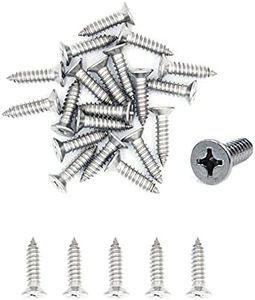 500X NUZAMAS 6G*9.5 304 Stainless Steel Self-Tapping Screws Cross Flat Countersunk Head Screw Miniature Screw Wood Screw Self-Tapping Screws and Wood Screw(ST3.5 * 9.5)