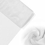 HANDI STITCH Wide White Fabric Tulle Roll - 275cm Wide x 18m Long - Polyester Tulle Roll Netting for Birthday Parties, Gift Wrapping, Weddings, Decorations, Crafts, Bows, Tutu Skirts, Costumes