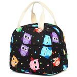 Lunch Bag for Girls Women, Reusable Insulated Lunch Tote Lunch Box for School Work Picnic (Owl)