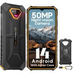 Ulefone Armor X13 Rugged smartphone Android 14 50MP+24MP Night Vision 12GB + 64GB/256GB SD, Octa Core 6320mAh 6,52'' IP68 Waterproof 4G Dual SIM Mobile Phones Fingerprint ID NFC GPS UK Version- Orange