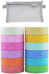 BEIBXHQQ 12 Rolls Glitter Tape with