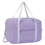 for Ryanair Airlines Underseat Cabin Bag 40X20X25 Foldable Travel Duffel Bag Holdall Tote Carry on Luggage Overnight for Women and Men 20L (Purple (with Shoulder Strap))