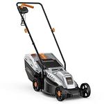 VonHaus Lawnmower 1200W – Electric Corded Lawn Mower for all Types of Grass – 30L Collection Bag, 320mm Working Width, 10m Cable, Foldable Height Adjustable Handlebar, 3 Depth Settings, Carry Handle