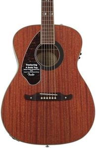 Fender Tim Armstrong Hellcat Concert Acoustic Guitar, with 2-Year Warranty, Natural, Walnut Fingerboard, Left-Handed