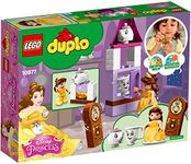 LEGO 10877 DUPLO Disney Junior Princess Belle's Tea Party Toy with Belle Mini Doll, Mrs Potts, Chip and Cogsworth Figures from Beauty and the Beast