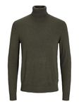 Jack & Jones Men's Jjeemil Knit Roll Noos Turtleneck, Olive Night/Melange, L UK