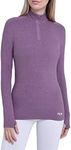 TCA Women's Lightweight Fusion QuickDry Long Sleeve Half-Zip Running Top - Prune, X-Small